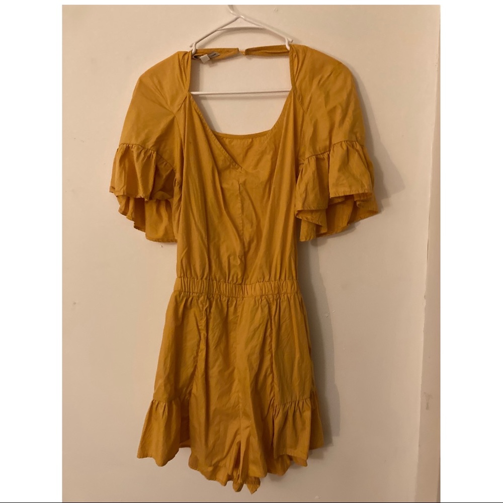 American Eagle Mustard Romper